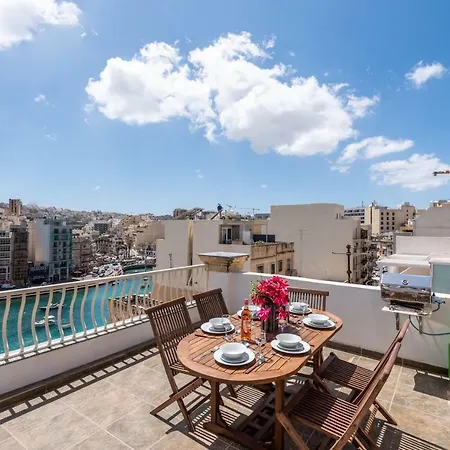 Seaspray 3 Bedroom Penthouse, With Large Terrace And Bbq Saint Julian's